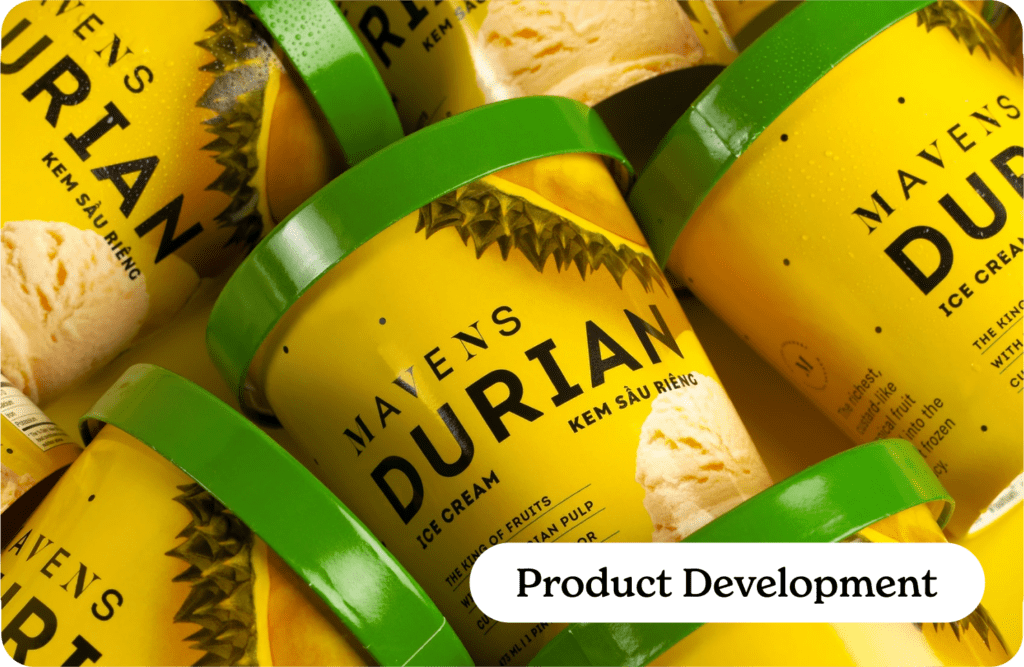 Mavens Durian ice cream at Navigate CPG.